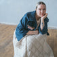 AGL Box Jacket - Prussian Blue & Check, Size B